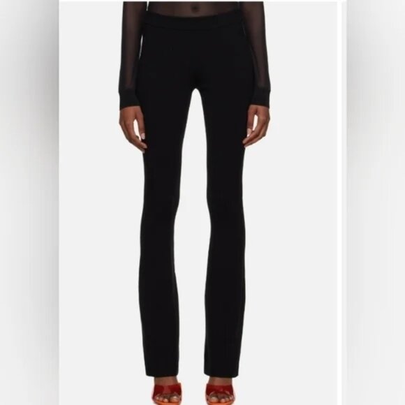 NWT | Women's Heron Preston Foldover Twisted Flare Viscose Pant Black - Picture 2 of 10